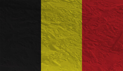 Belgium grunge, old, scratched style flag