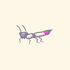 tomcat cartoon. premium insect illustration