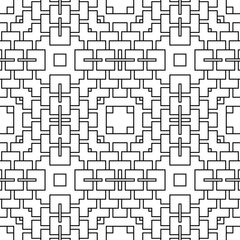 Abstract fantasy thin line hexagon, triangle geometric seamless pattern. Creative mosaic, tile background.