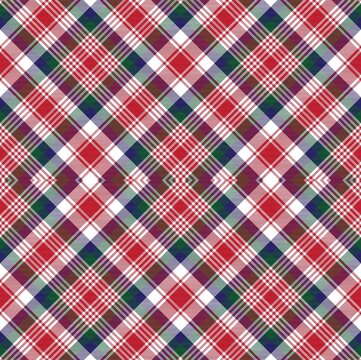 Christmas Argyle Plaid Tartan textured Seamless Pattern Design