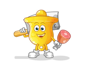 bell Butcher illustration. character vector