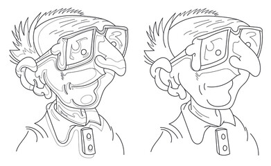 Personnage à lunettes