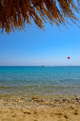 Parasailing on East coast of Zante, Ionian Islands, Greece