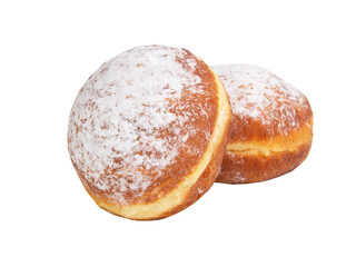 Fototapeta na wymiar Bright tasty berliner donut ball isolated on the white background