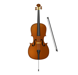 Obraz na płótnie Canvas ello violoncello . cello stock vector illustration isolated on white background