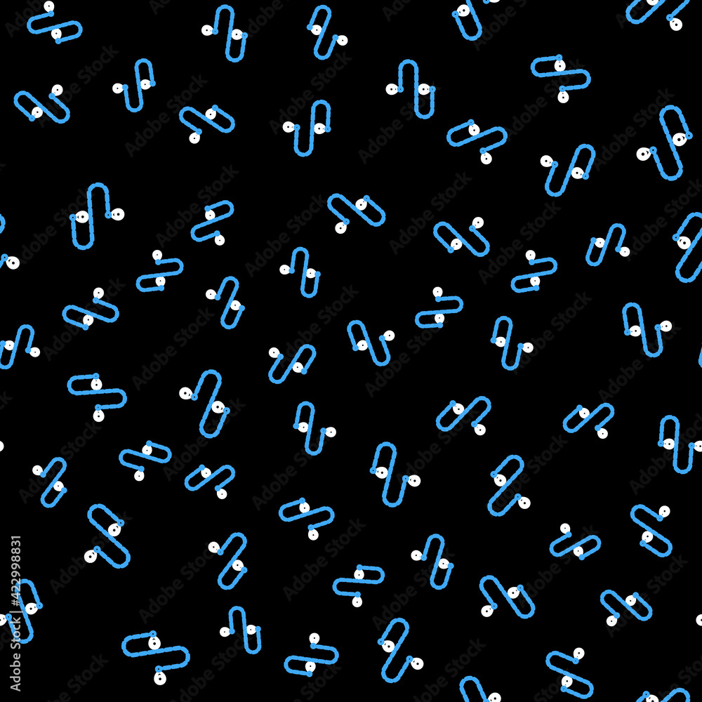 Poster line route location icon isolated seamless pattern on black background. map pointer sign. concept of