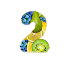 Figure 2 made from fruit