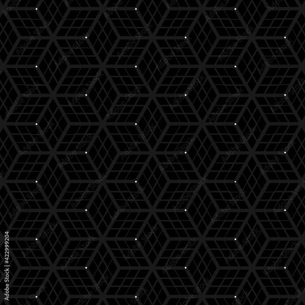 Poster dark cube 3d stroke pattern. cube texture abstract background. vector illustration