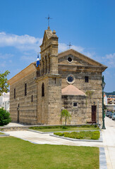 The church of Agios Nikolaos Molos, located in Solomos Square, Zaknthos Town,   Ionian, Islands, Greece,