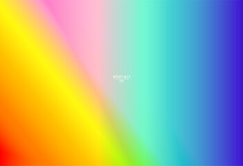 Abstract blurred gradient mesh background bright rainbow colors. Colorful smooth soft banner template. Creative vibrant vector illustration