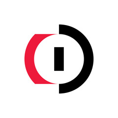 CD letter or CID letter logo design vector