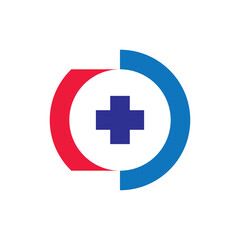 Fototapeta premium CD letter with Plus logo design vector