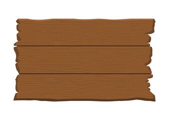 Retro hanging brown wooden plank sign board vector