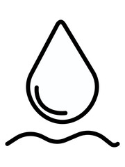 Water drop icon. Water sign. Drop falling into water symbol. Thin line icon on white background - stock vector.