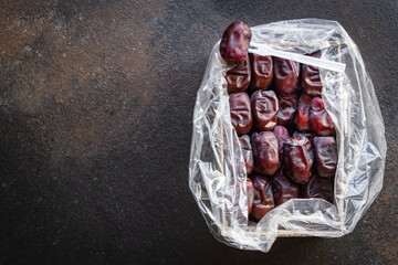 date fruit healthy sweet dried fruits tasty snack diet top view copy space  vegan or vegetarian...