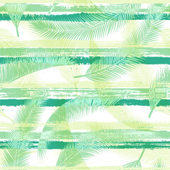 Naklejka premium Stylish coconut palm leaves tree branches over