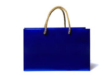 Blue shopping and gift bag