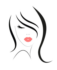 Vector_ Logo of the beautiful  woman
