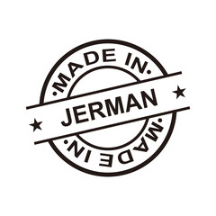 Made in german stamp logo icon symbol design