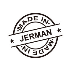 Made in german stamp logo icon symbol design