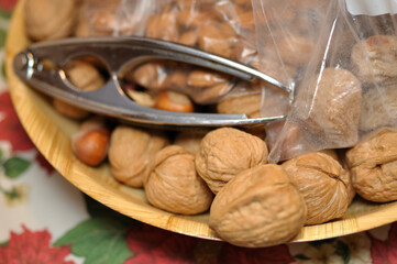nutcracker and walnuts