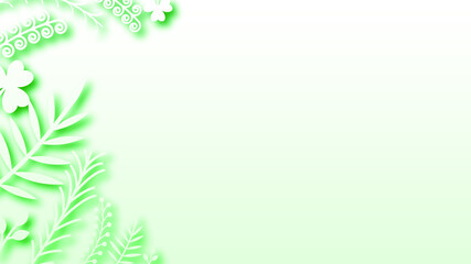 Abstract Background Summer Leaves With Shadows Vector Design Style Template