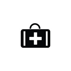 First aid kit icon thin image