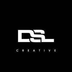 DSL Letter Initial Logo Design Template Vector Illustration - obrazy, fototapety, plakaty