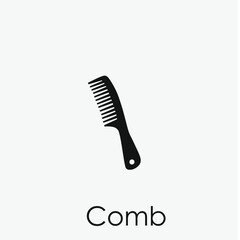 Comb vector icon.  Editable stroke. Linear style sign for use on web design and mobile apps, logo. Symbol illustration. Pixel vector graphics - Vector