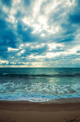 Sunrise on the beach of Porto de Galinhas, Brazil