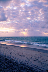 Sunrise on the beach of Porto de Galinhas, Brazil