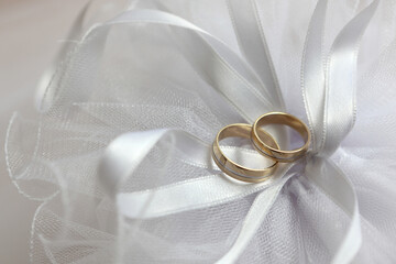 Beautiful silver background with wedding rings
