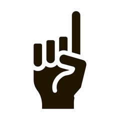 finger pointing up icon Vector Glyph Illustration