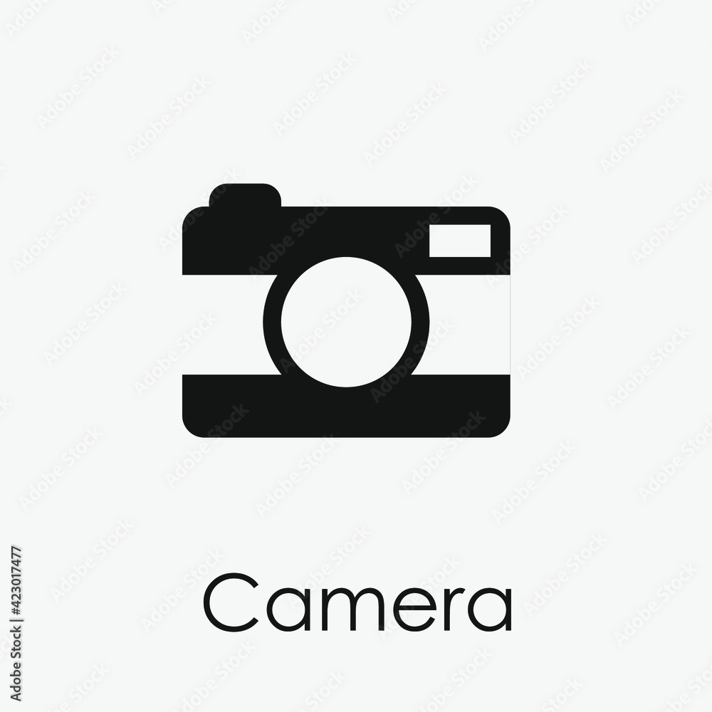 Poster camera vector icon. editable stroke. linear style sign for use on web design and mobile apps, logo. 