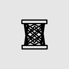 Obraz na płótnie Canvas Trampoline flat icon. Simple style Olympic sport symbol. Logo design element. T-shirt printing. eps10. Vector for sticker.