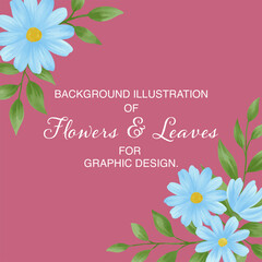 Flowers and leaves background design
