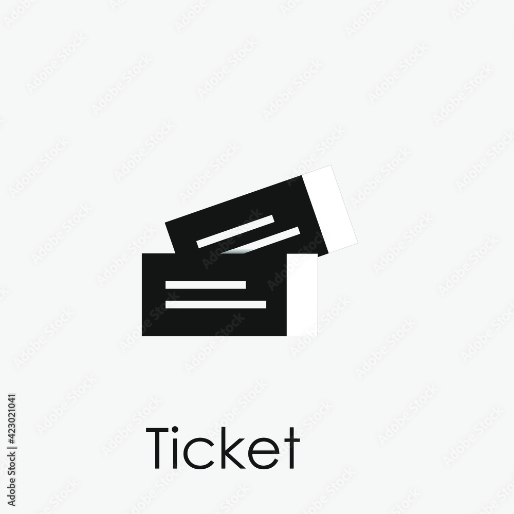 Poster ticket vector icon. editable stroke. linear style sign for use on web design and mobile apps, logo. 