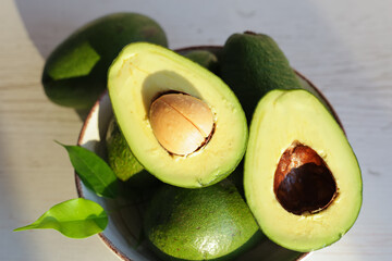 The benefits of avocado in the diet. Vitamins and minerals. The concept of proper nutrition....