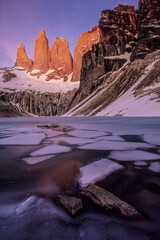 The famous and amazing Torres del Paine in Patagonia, Chile