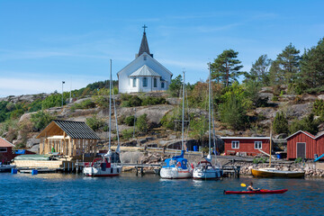Fototapeta na wymiar Summer Harbour, Sweden.
