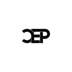 cep letter original monogram logo design