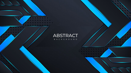 Modern abstract geometric shapes background design template, gaming background template design © TanmoyTopu