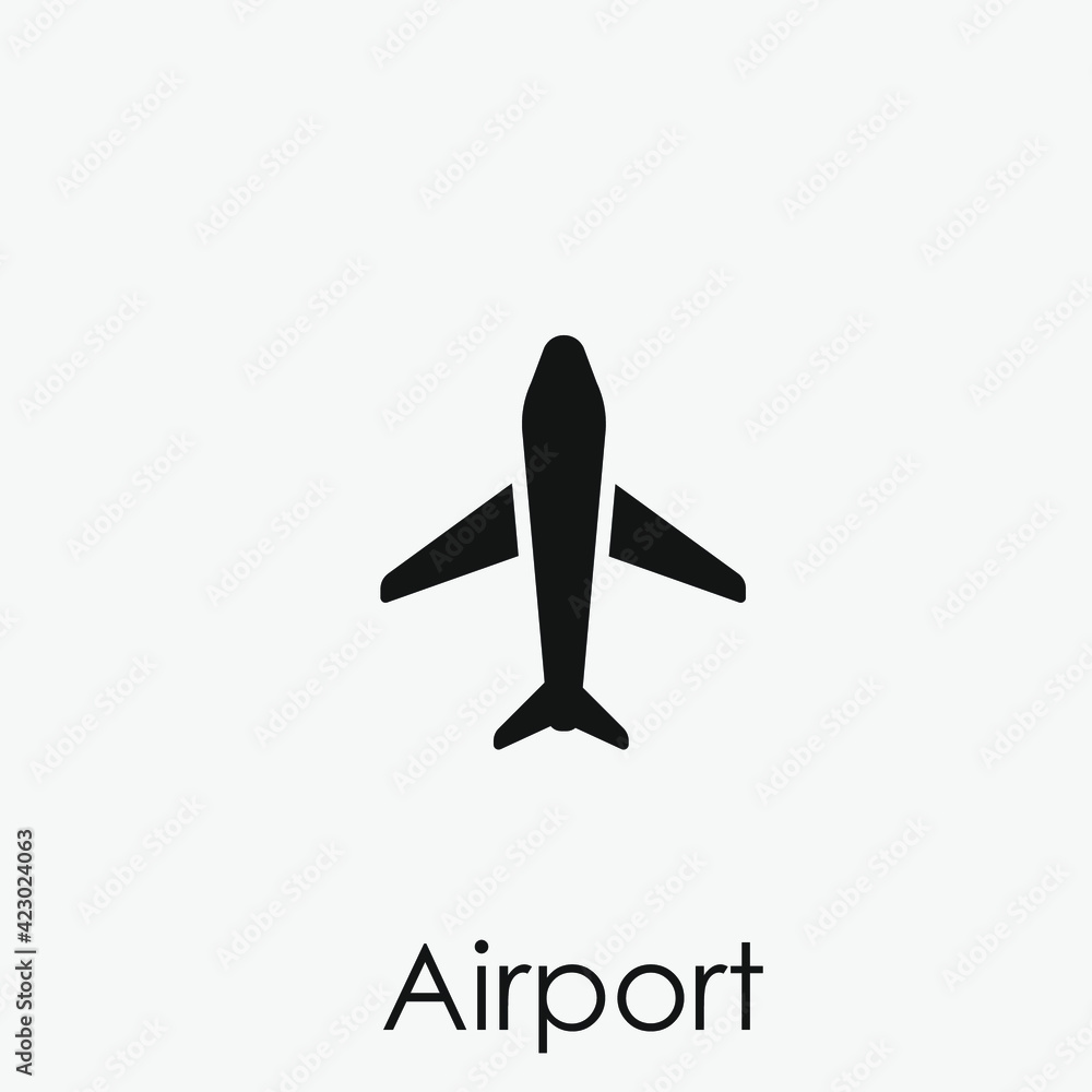 Poster airport vector icon. editable stroke. linear style sign for use on web design and mobile apps, logo.