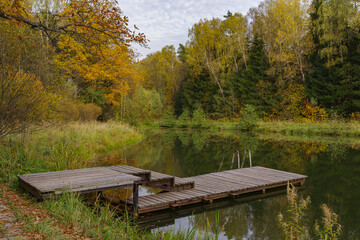 bench in the autumn park