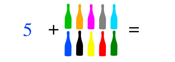 Simple mathematical problems, addition, subtraction, multiplication and division.