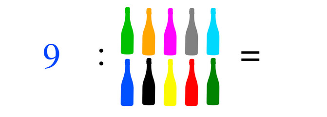 Simple mathematical problems, addition, subtraction, multiplication and division.