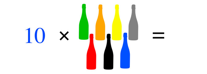 Simple mathematical problems, addition, subtraction, multiplication and division.