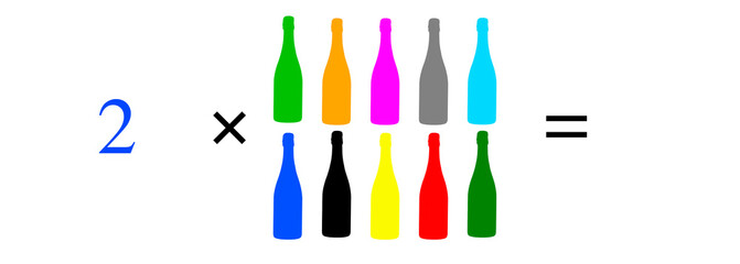 Simple mathematical problems, addition, subtraction, multiplication and division.