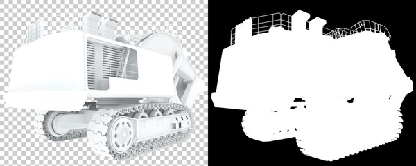 Crawler isolated on background with mask. 3d rendering - illustration © Elena