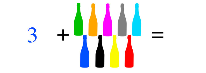 Simple mathematical problems, addition, subtraction, multiplication and division.